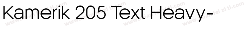 Kamerik 205 Text Heavy字体转换